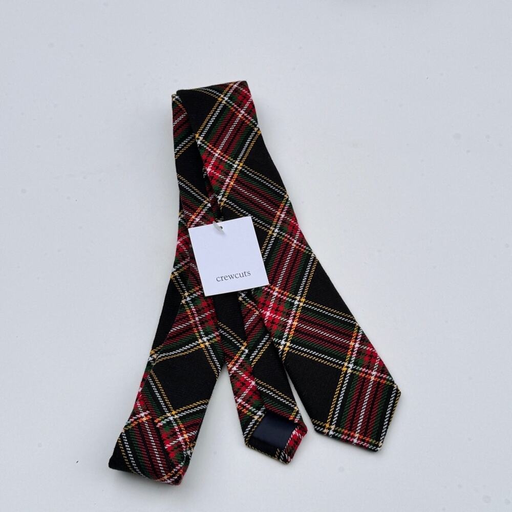 Crewcuts Boys Seasonal Holiday Plaid Print Dressy Preppy Tie Sz 42 inches